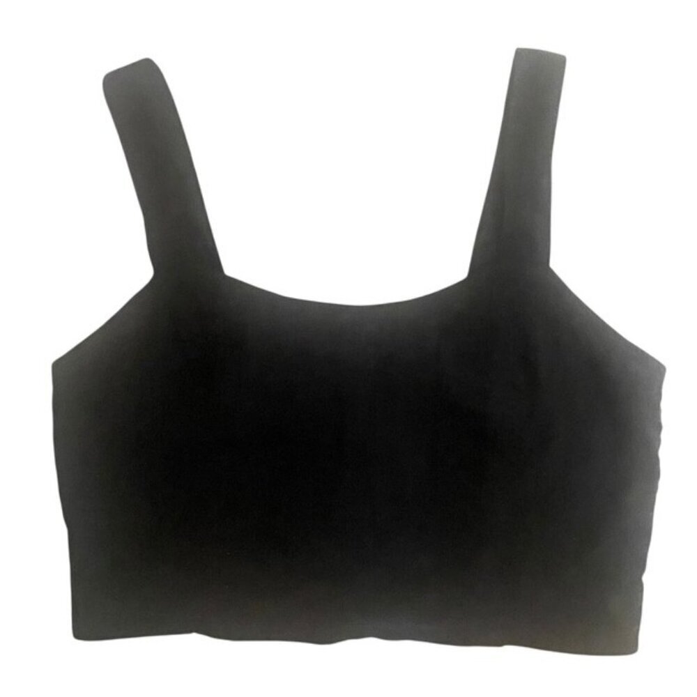 AERIE Black Smocked Back Crop Tank Top, Size XXS - NWT